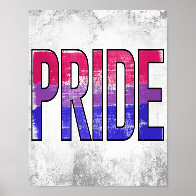 Poster Palavra Orgulho Bissexual (Frente)