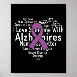 Poster Palavra Suporte a Alzheimer Alzheimer Sensibilizaç