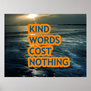 Poster Palavras bonitas não custam nada