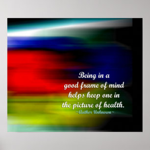 Poster Palavras de atitude positiva - Imagem da saúde