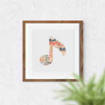 Palavras de festa em forma.