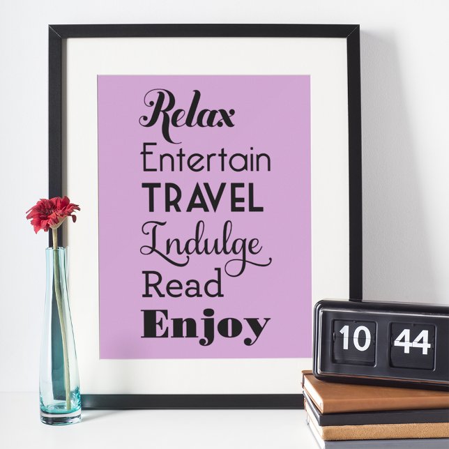 Poster Palavras de Inspiração de Baixa | Tipografia Preta (Criador carregado)