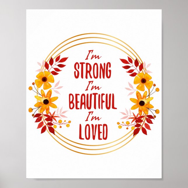 Poster Palavras de motivação gratificantes para o sucesso (Frente)