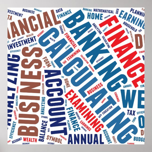 Póster Palavras de negócios (Frente)