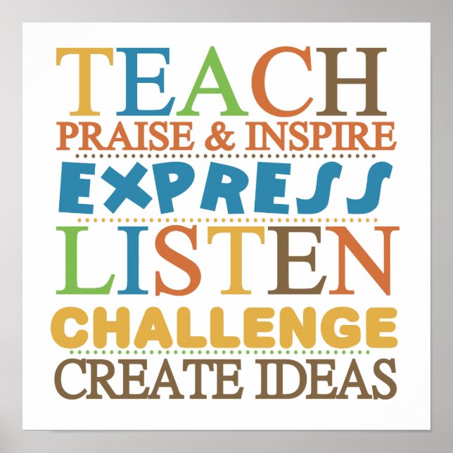 Poster Palavras De Professores Para Viver Por Si (Frente)