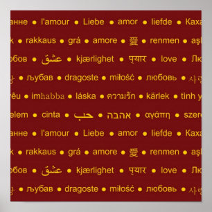 Poster Palavras do international do amor