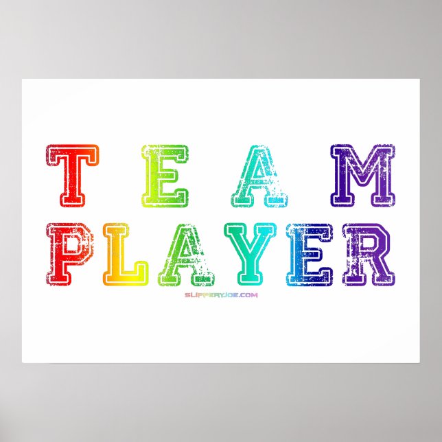 Poster Palavras do Team Player do SlipperyJoe: orgulho co (Frente)