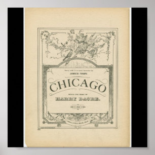 Póster Palavras e Música de Chicago de Poster-Vintage