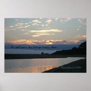 Póster Palavras famosas: Sono - por do sol de Carmel -