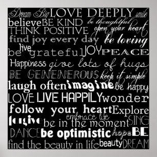 Póster Palavras Inspiracionais