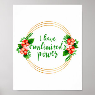 Poster Palavras inspiradoras para a vida e realizar sonho