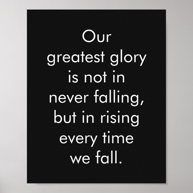 Póster Palavras Inspirativas Sobre Citação de Confúcio de (Frente)