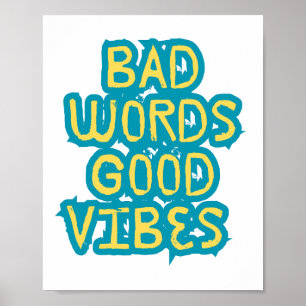 Poster Palavras Más Boa Motivação de Víblias