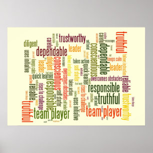 Poster Palavras Motivacionais #4 valores positivos