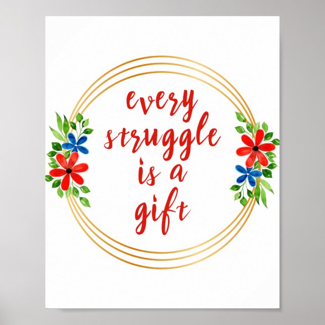 Poster palavras motivadoras e inspiradoras para o trabalh (Frente)