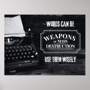 Poster Palavras podem ser ADM - Digitação tática