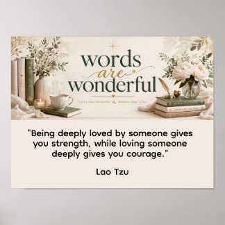Poster Palavras são maravilhosas Lao Tzu
