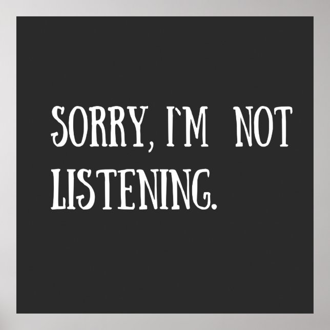 Poster palavras sarcásticas engraçadas (Frente)