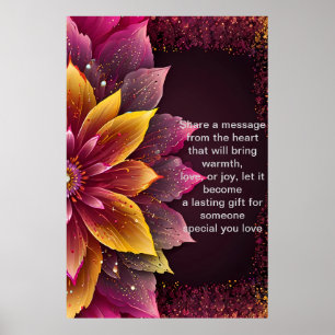 Poster Palavras Sensíveis: Um Presente Personalizado de A