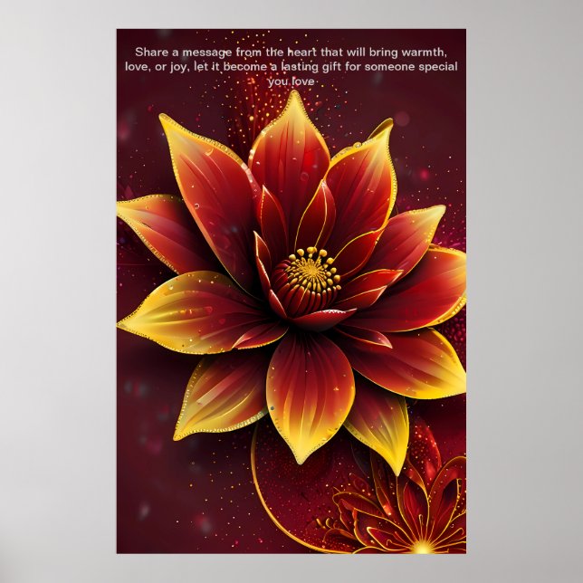 Poster Palavras Sensíveis: Um Presente Personalizado de A (Frente)