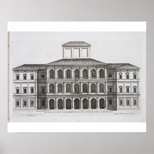 Póster Palazzo Barberini no Quirinale, terminado 1630,