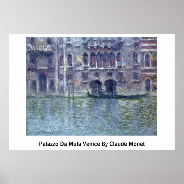 Póster Palazzo Da Mula Venice Por Claude Monet (Frente)