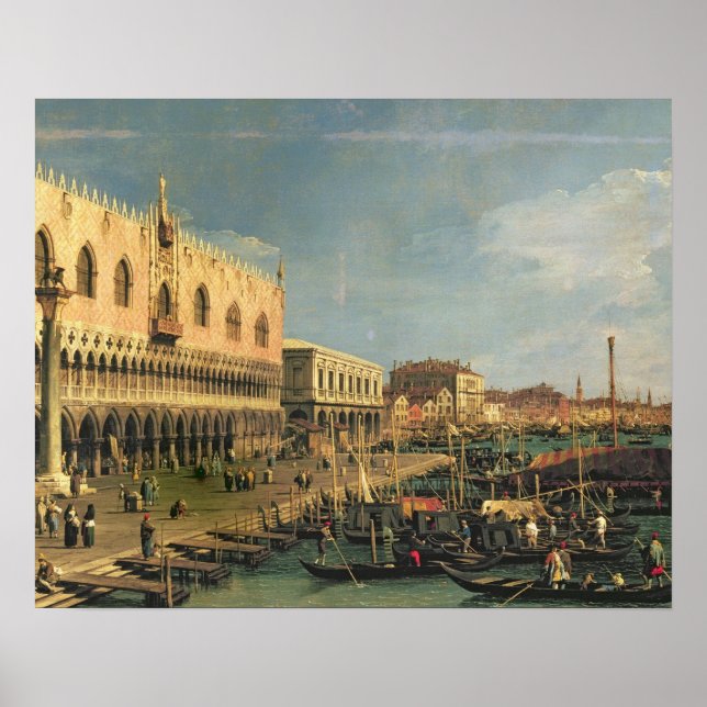 Póster Palazzo Ducale e Riva degli Schiavoni, Vênica (Frente)