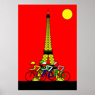 Póster Palco 21 - Torre Eiffel em amarelo