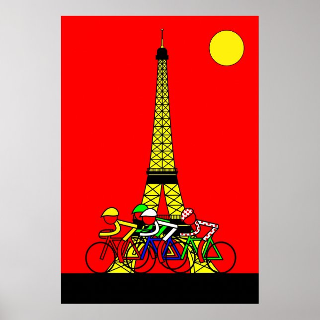 Póster Palco 21 - Torre Eiffel em amarelo (Frente)
