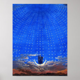 Poster Palco para a ópera Magic Flute de Mozart