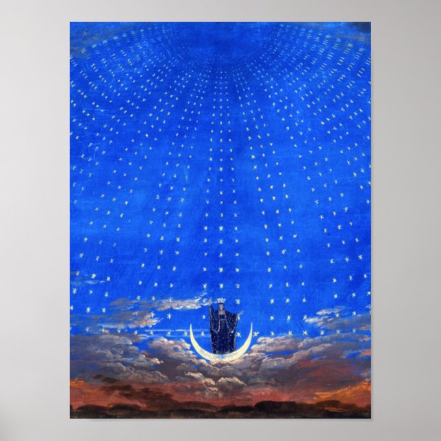 Poster Palco para a ópera Magic Flute de Mozart (Frente)