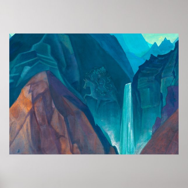 Poster Palden Lhamo, 1931, por Nicholas Roerich (Frente)