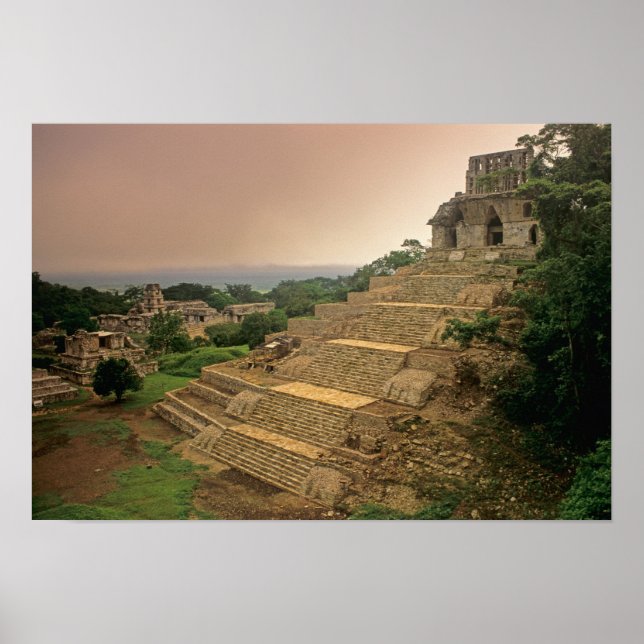 Póster Palenque, Chiapas, México, Maya (Frente)