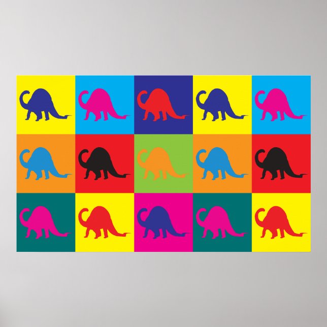 Poster Paleontologia Pop Art (Frente)