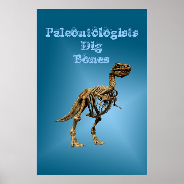 Póster Paleontólogos Dig Bones (Frente)