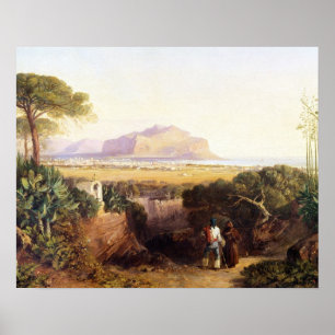 Póster Palermo, Sicília, 1847 (óleo em canvas)