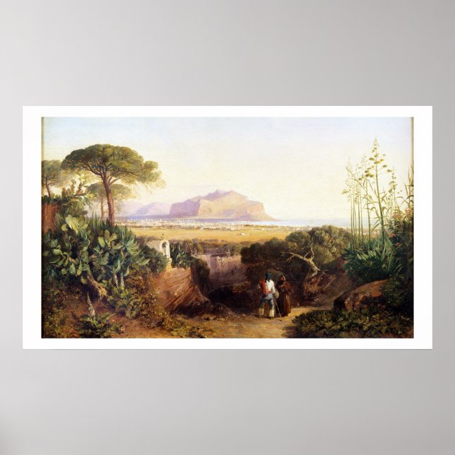 Poster Palermo, Sicília, 1847 (petróleo na canvas) (Frente)