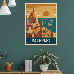 Poster Palermo Viagens Vintage