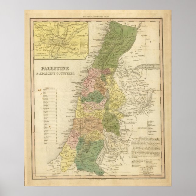 Poster Palestina e Países Adjacentes (Frente)