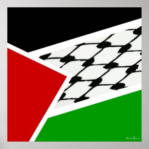 Póster Palestina - Keffiyah Flag