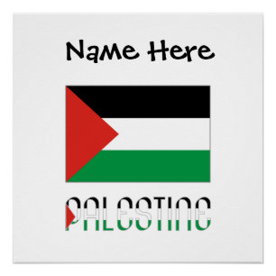 Póster Palestina - Pavilhão de Personalização Negra
