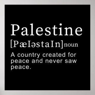 Poster Palestina Significado design da Palestina Texto de