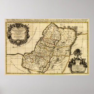 Póster PalestinePanoramic MapPalestine