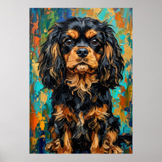 Poster Paleta Colorida Cavalier King Charles Spaniel Kn
