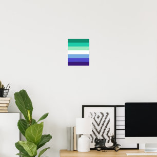Poster Paleta da bandeira de homens gays trans-inclusivos