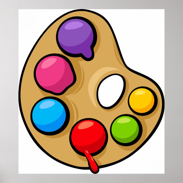 Poster Paleta de arte de pintores (Frente)