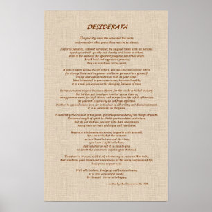 Póster Palha dos Desiderata