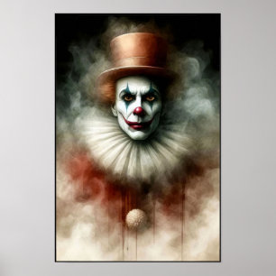Poster Palhaço Aquarela Olhando para a Sua Alma