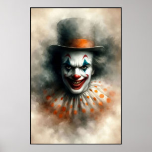 Poster Palhaço Aquarela Olhando para a Sua Alma