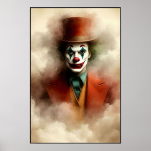 Poster Palhaço Aquarela Olhando para a Sua Alma